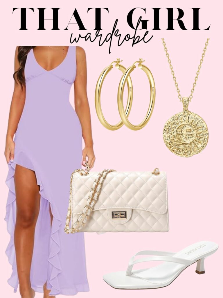 purple maxi dress