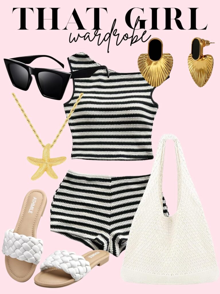 Striped two piece set