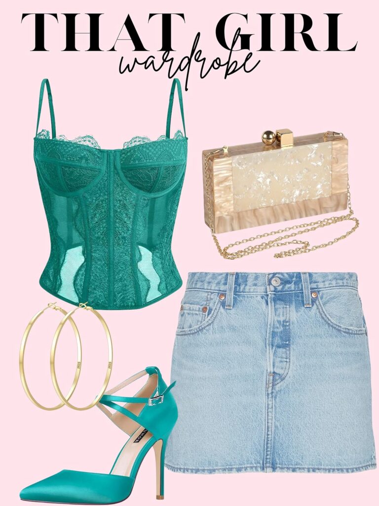 Turquoise corset top