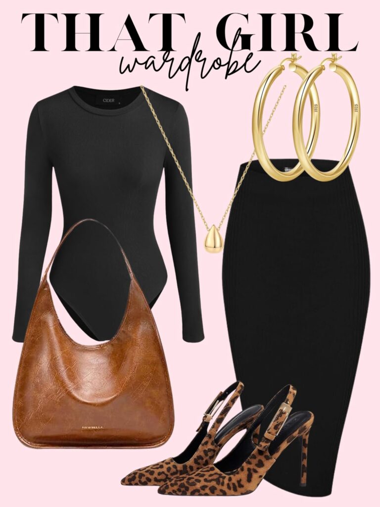 black skirt outfit