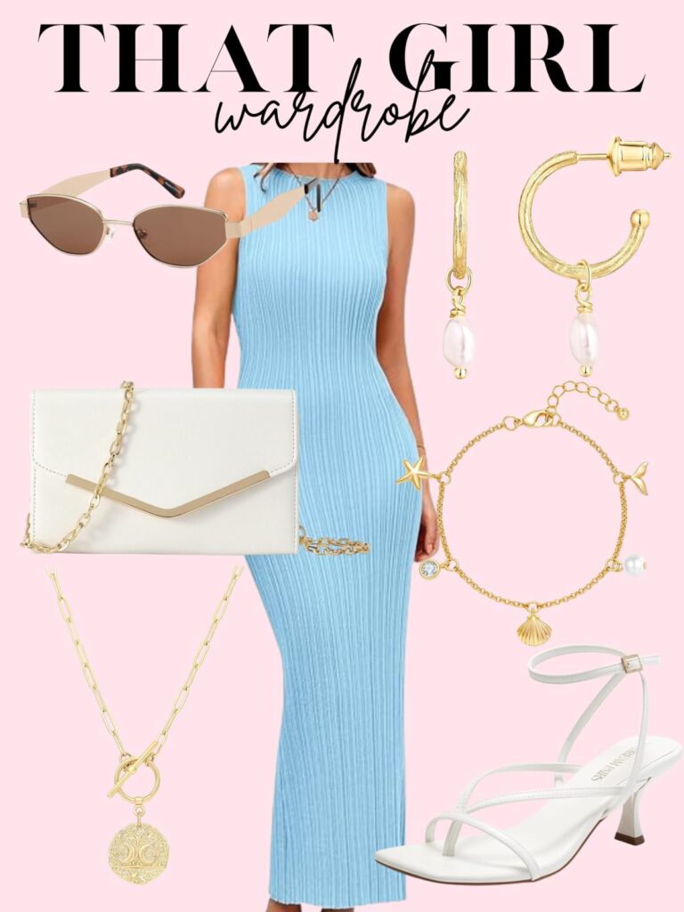 blue maxi dress