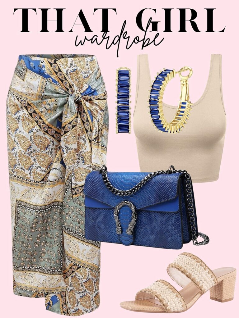 blue skirt