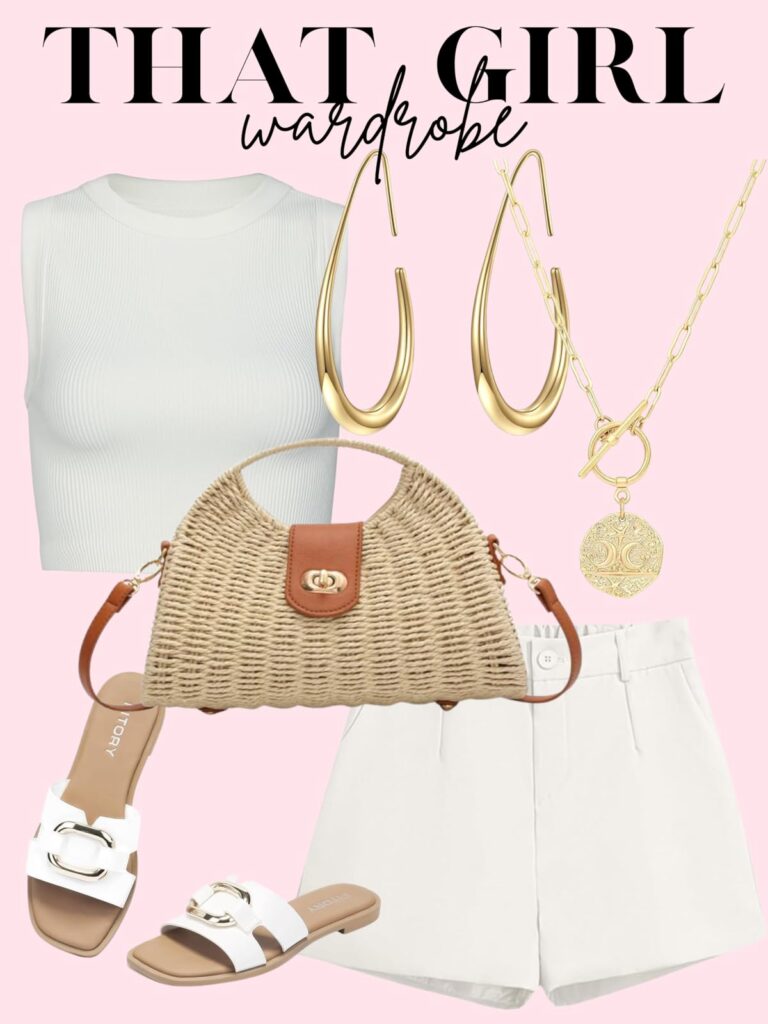white shorts outfit