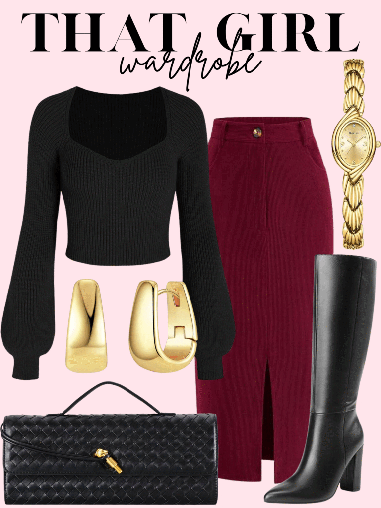 burgundy fall outfit