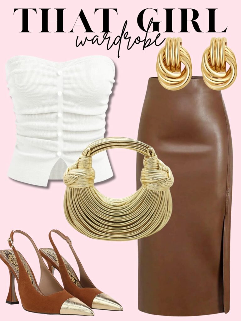 chic leather outfit