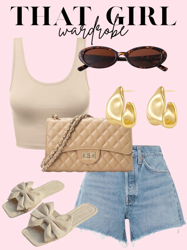 Denim short outfit
