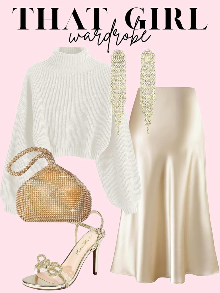 silk skirt styled