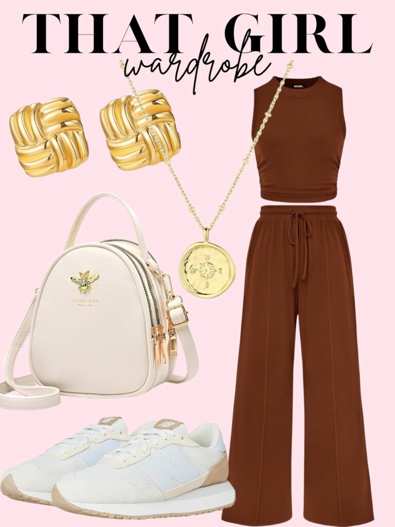 brown trousers two piece