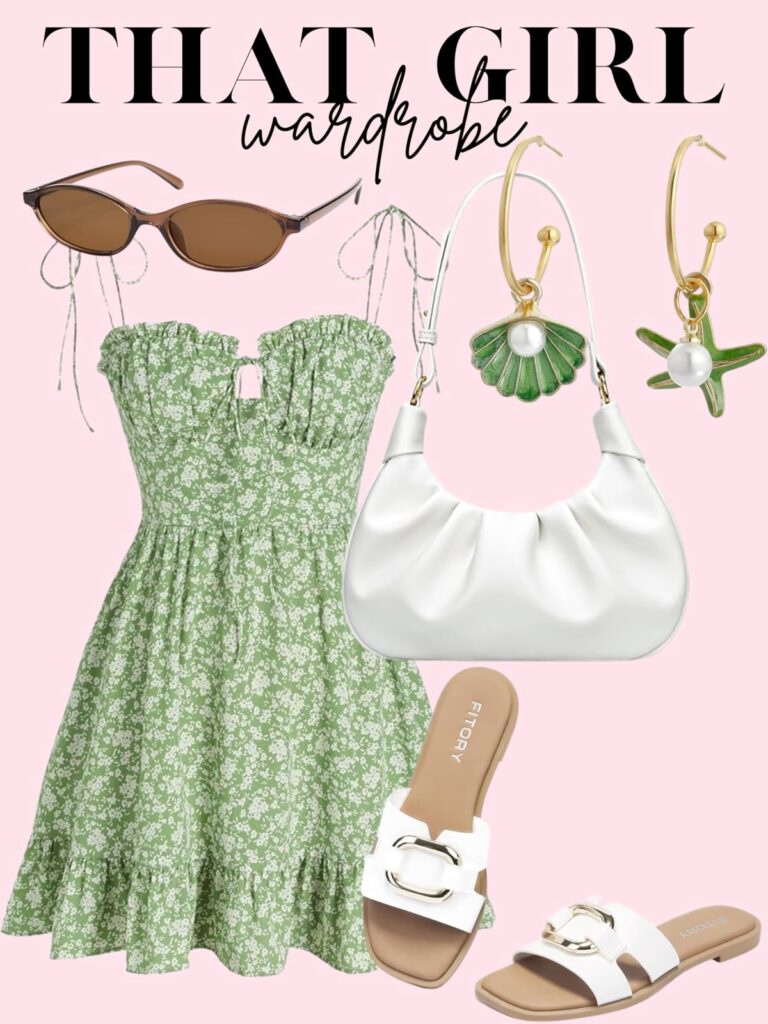 Green mini dress