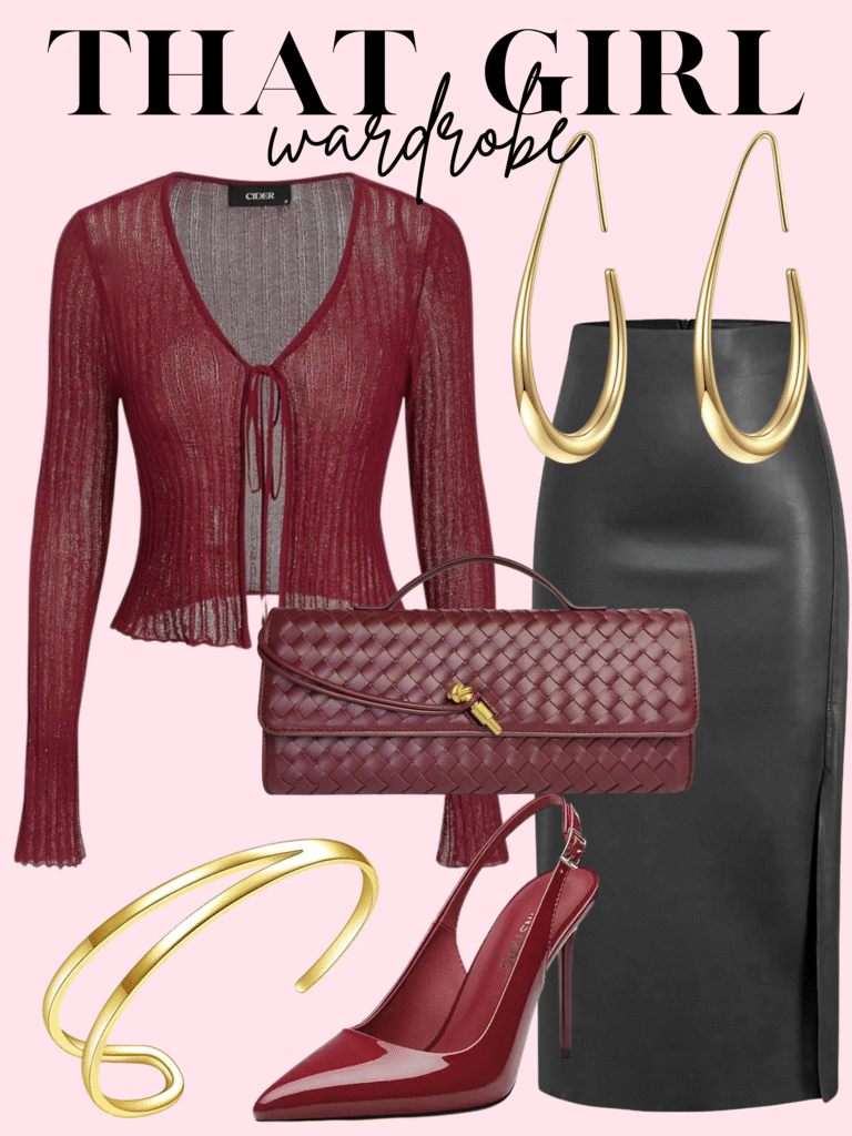 burgundy fall outfit