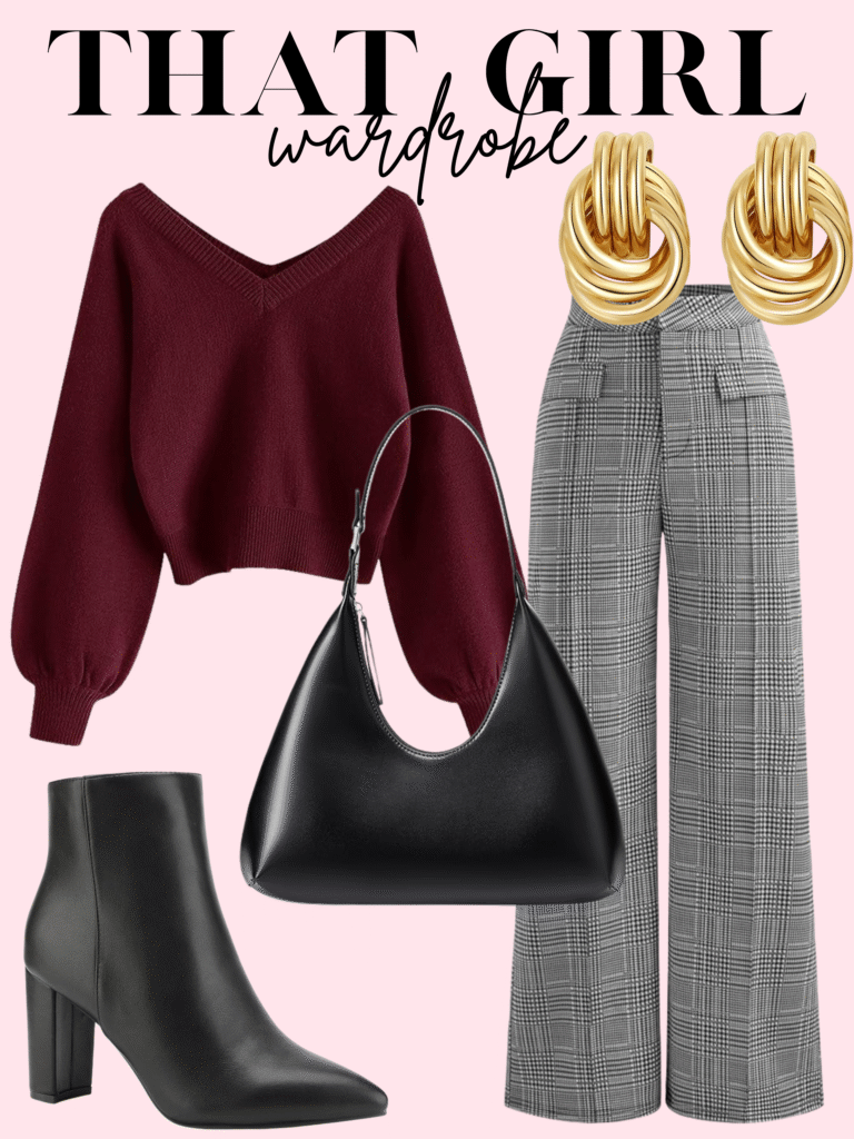 burgundy fall outfit