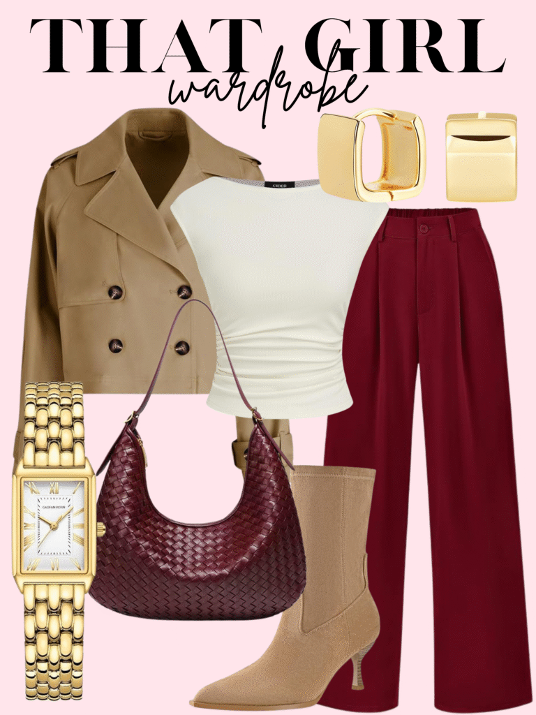 burgundy fall outfit