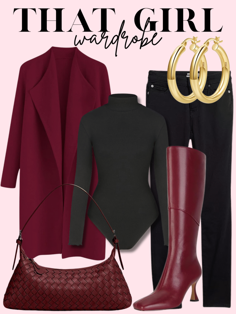 burgundy fall outfit