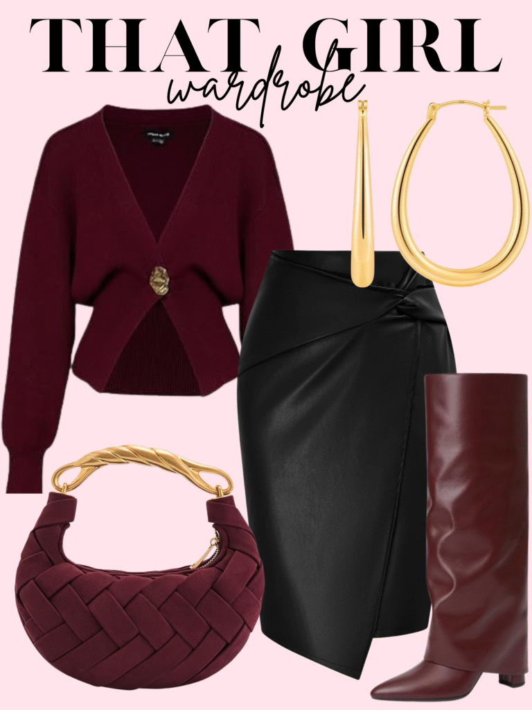 burgundy fall outfit