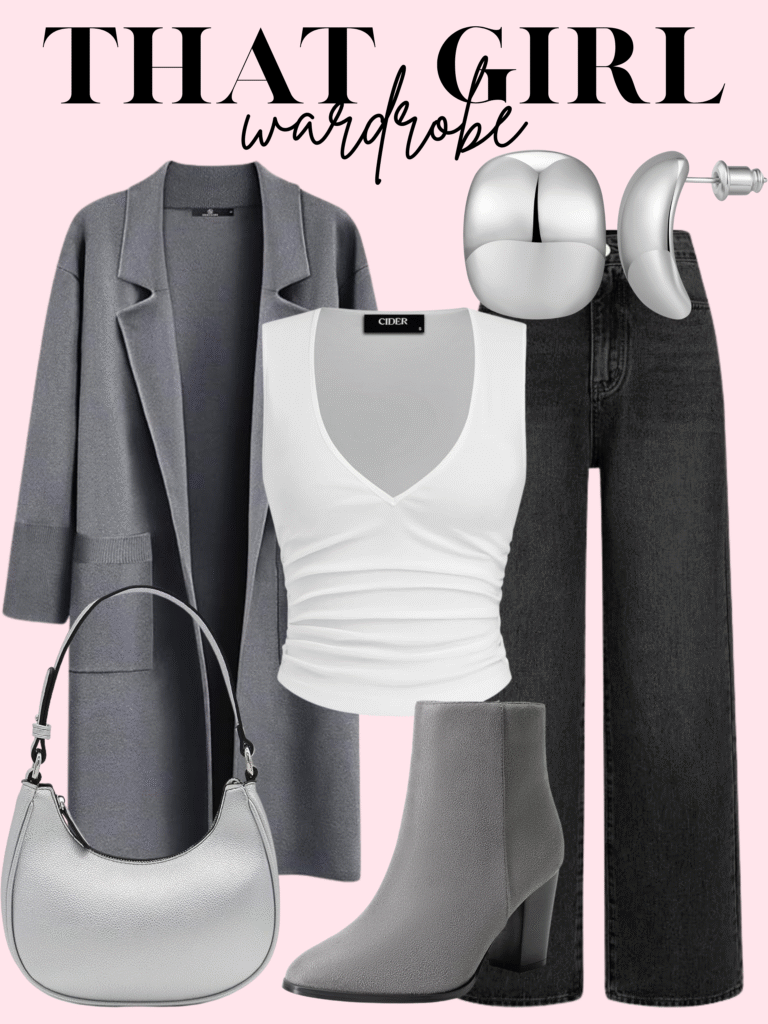 grey fall outfit