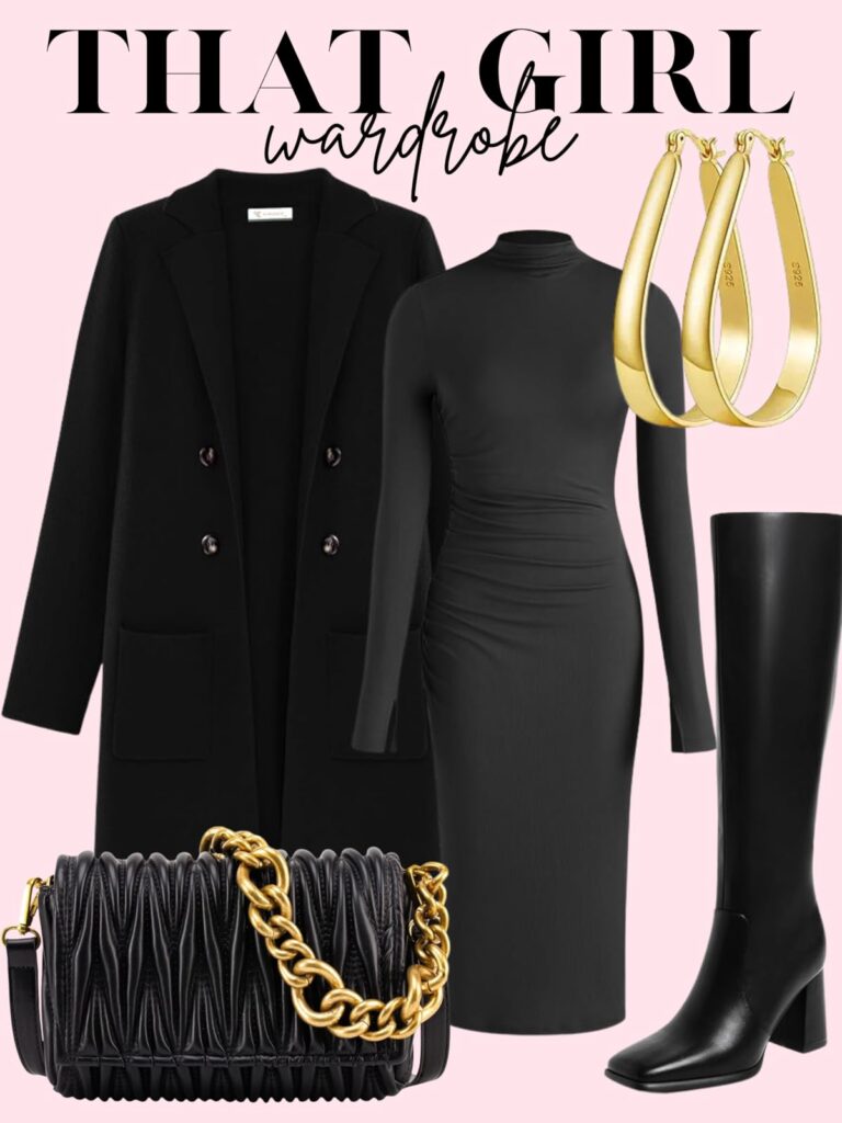 black coat outfit