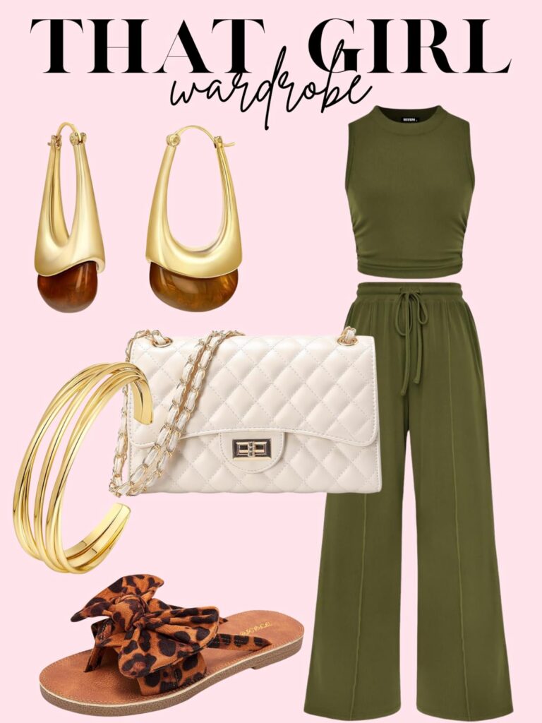 green trousers two piece
