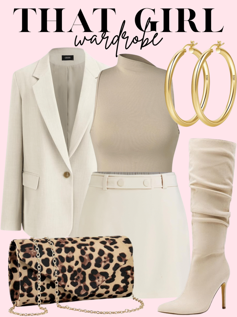 beige blazer outfit