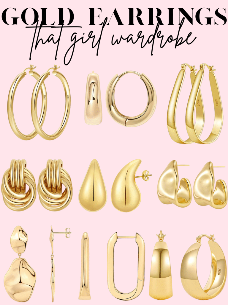gold earrings