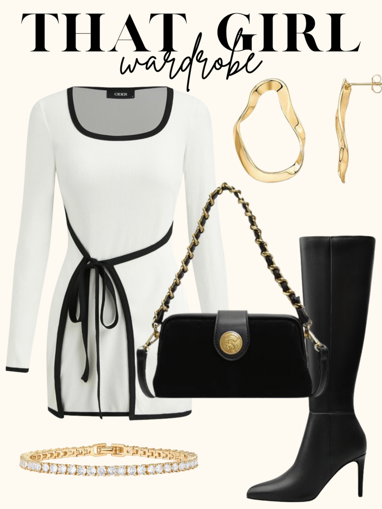 white long sleeve dress