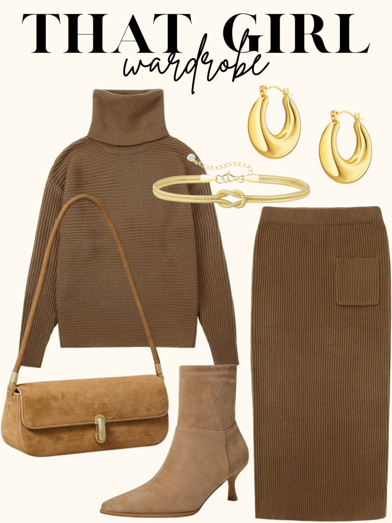 brown winter outfit