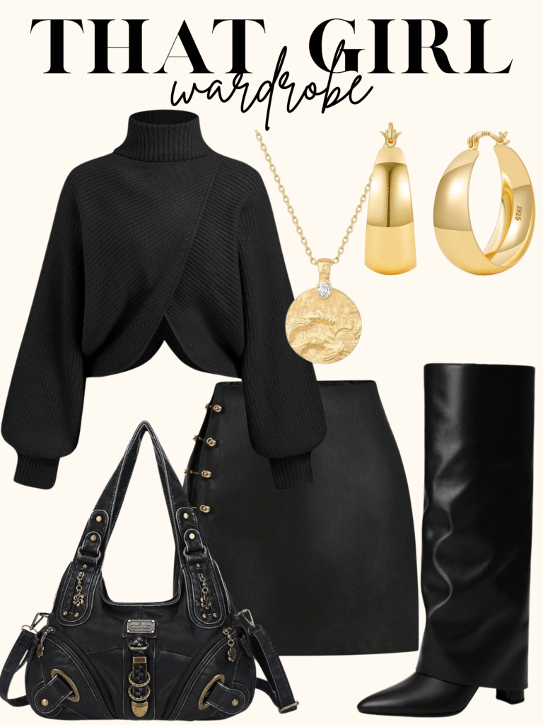 elegant black outfit