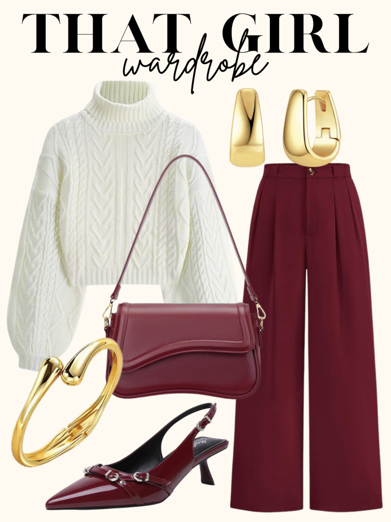 burgundy fall outfit