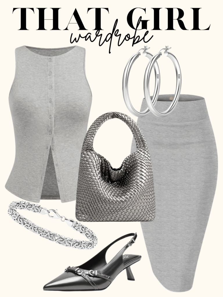 chic grey outfit