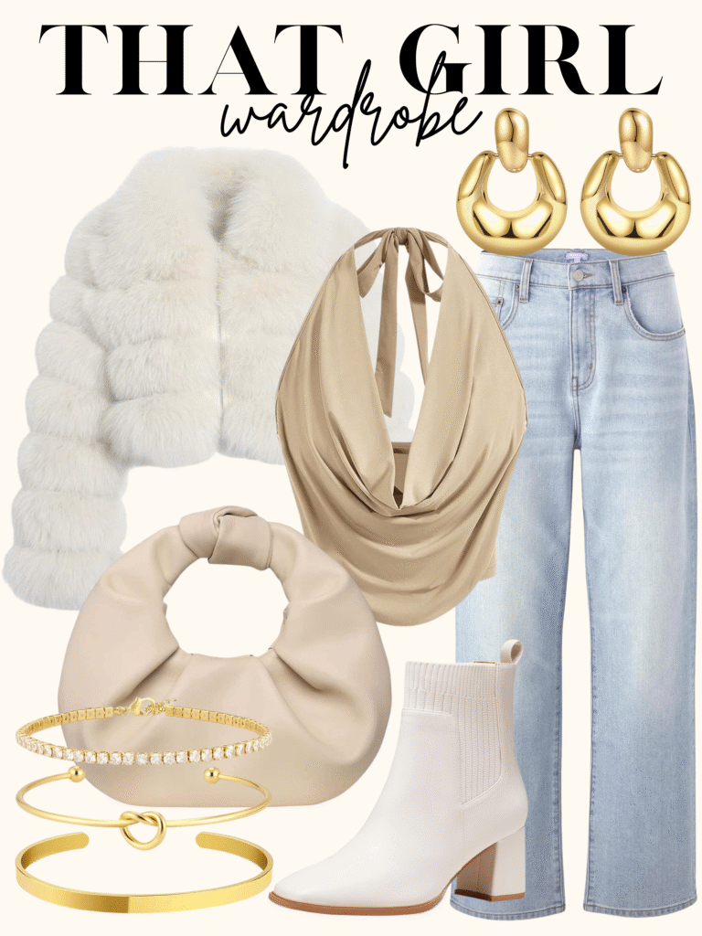 white fur coat outfit