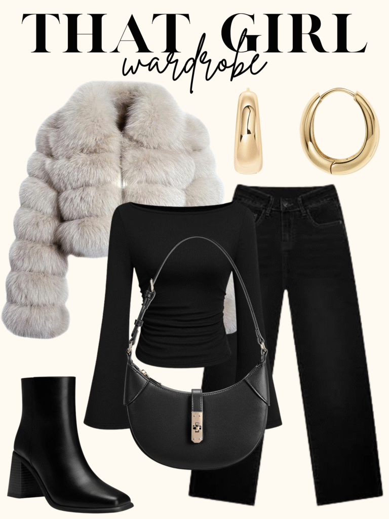 faux fur outfit
