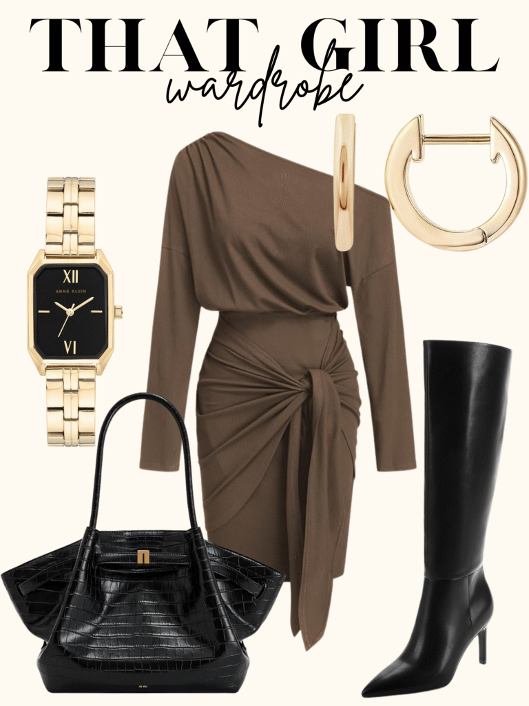 brown classy outfit
