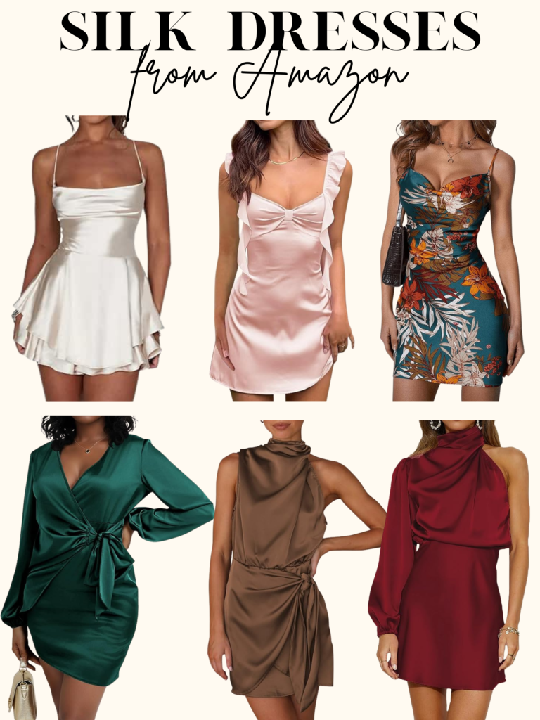 short satin dresses