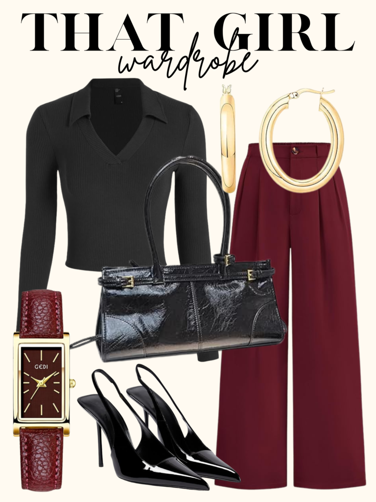 burgundy fall outfit