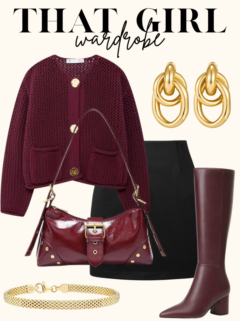 burgundy fall outfit