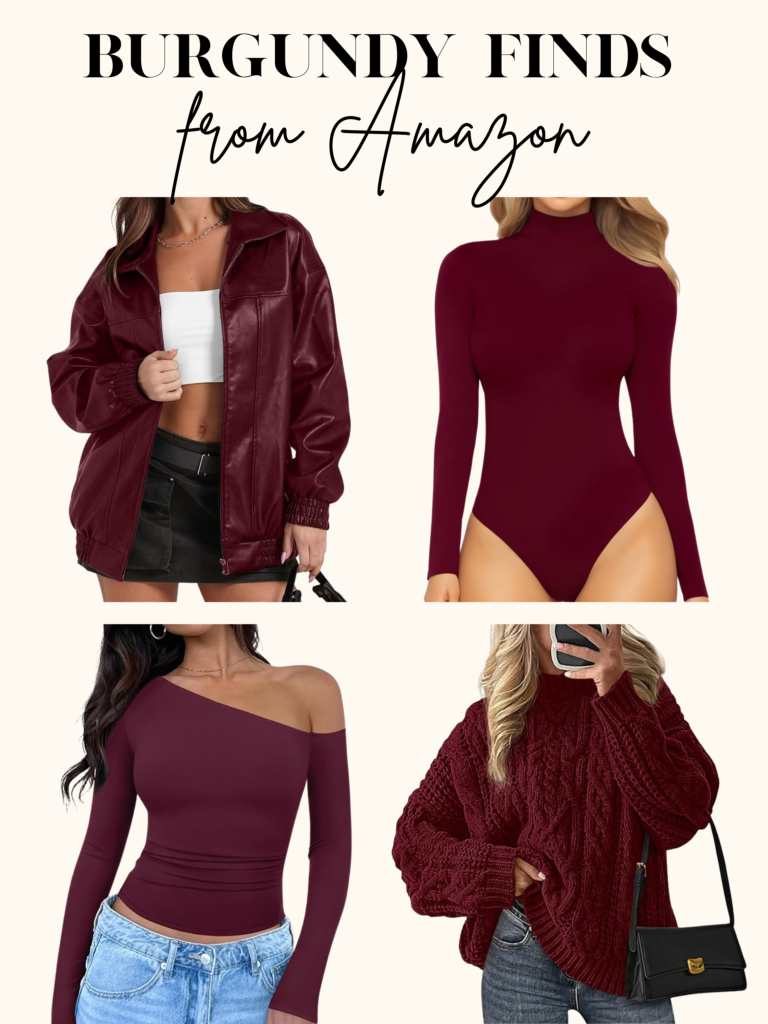 burgundy outfit