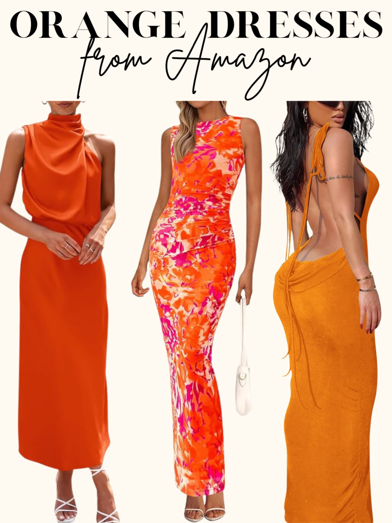 elegant orange dresses