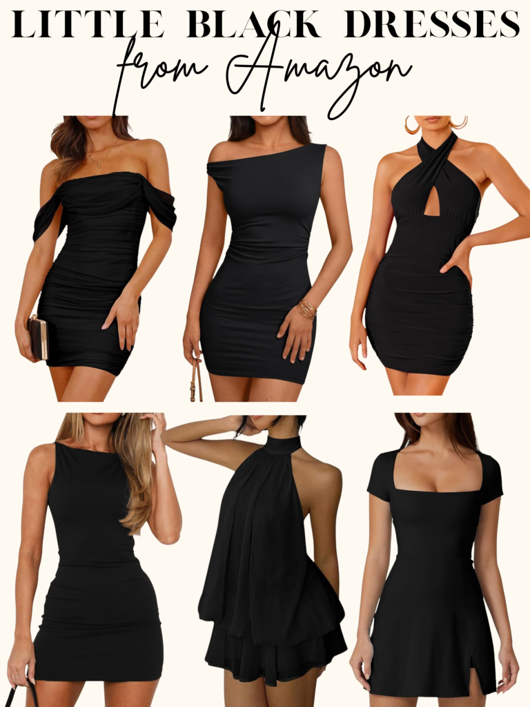 black mini dresses