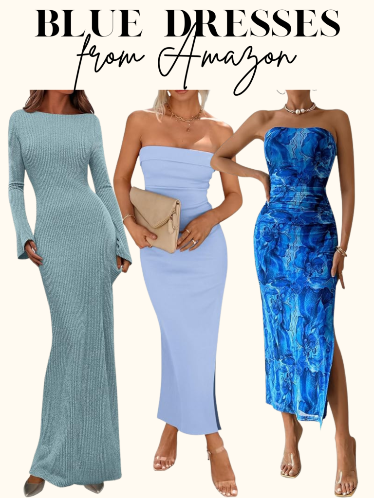 classy blue dress