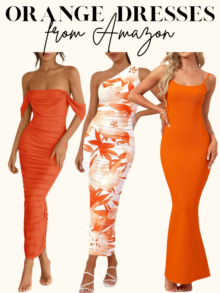 orange summer dresses
