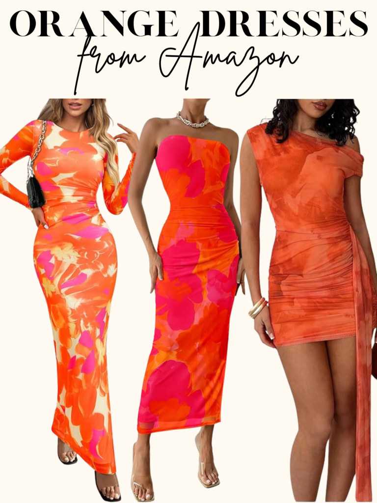 classy orange dresses