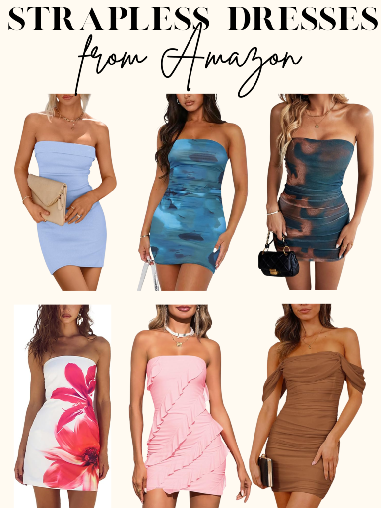short strapless dresses