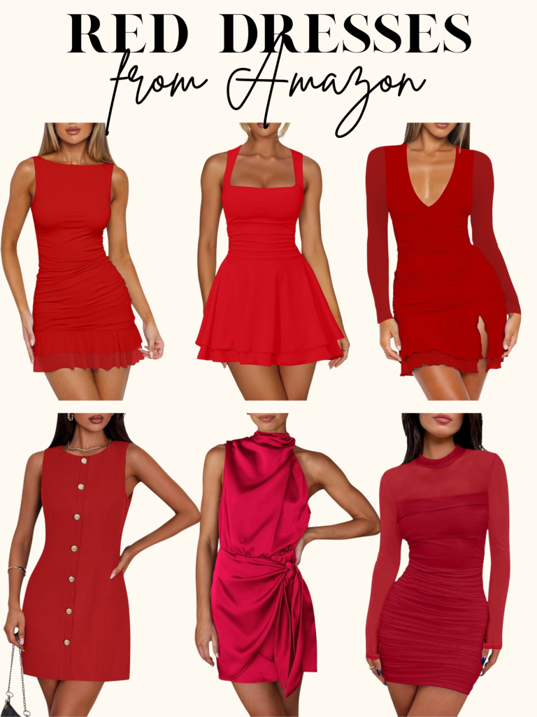 red mini dresses