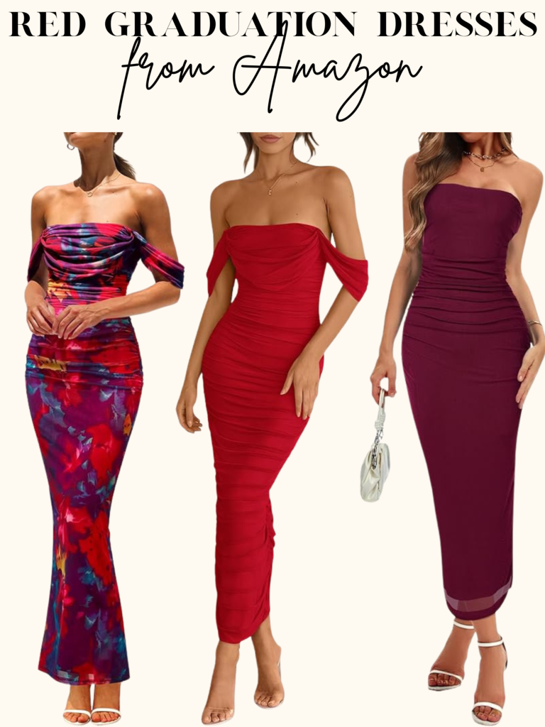 red graduation dresses