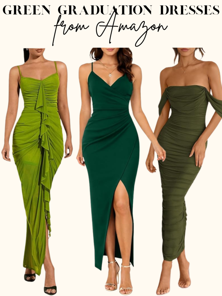 green graduation dresses