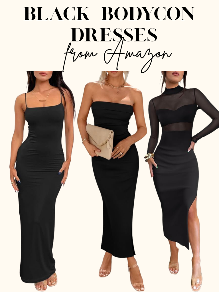 black bodycon dresses
