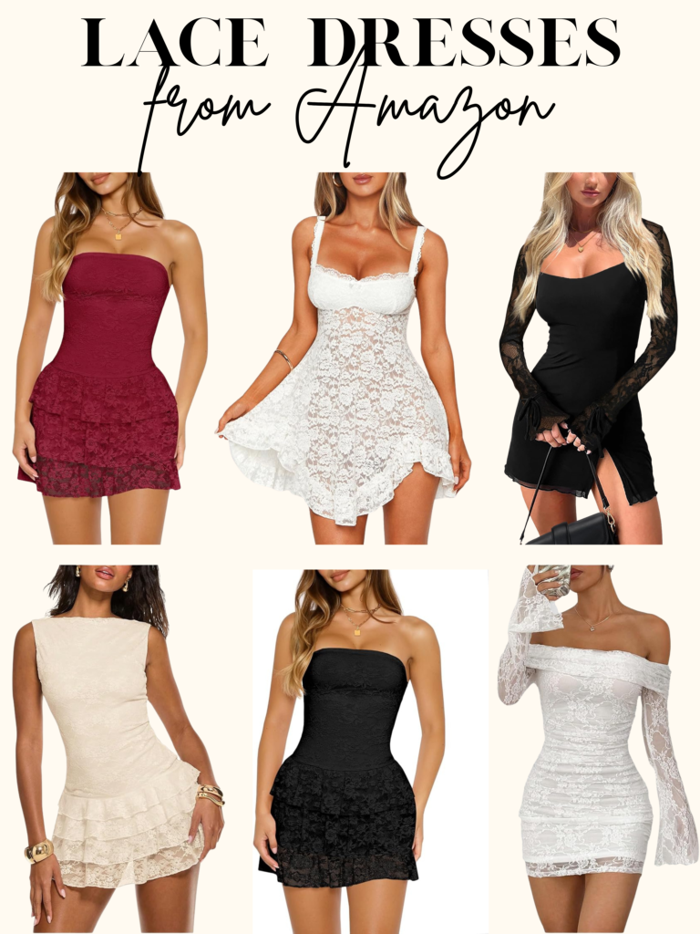 short lace dresses