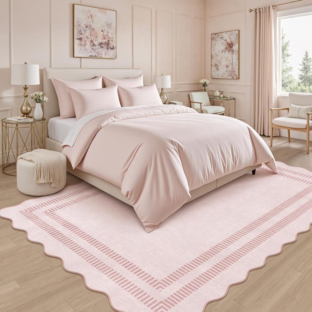 pink bedroom rug