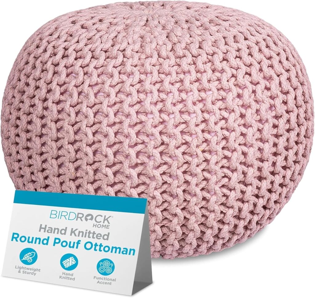 pink ottoman