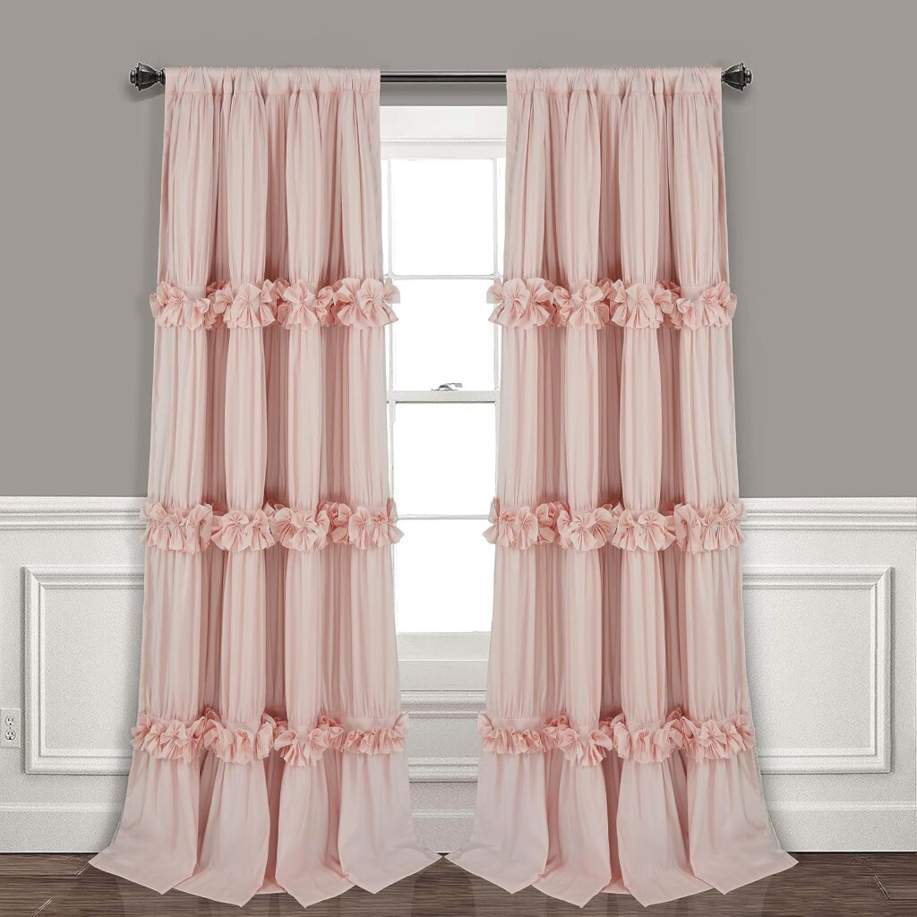 pink bedroom curtains