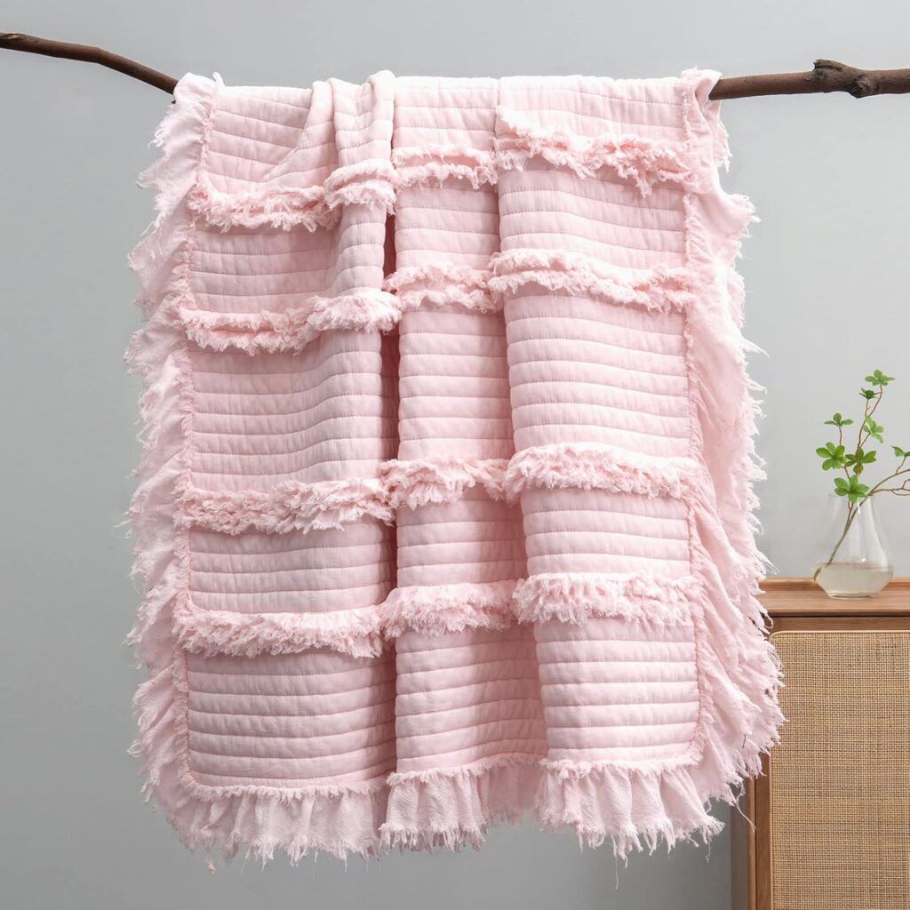 pink thorw blanket